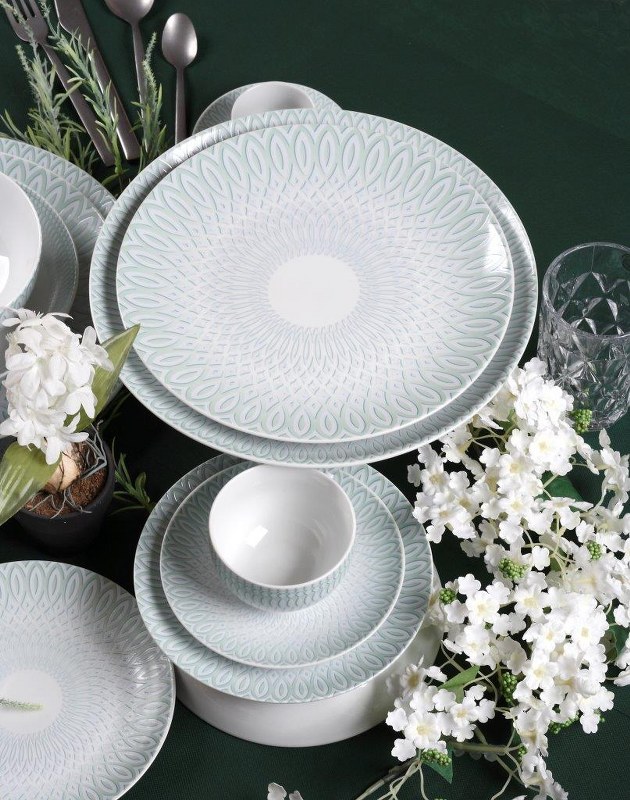 Σετ Φλυτζάνια Τσαγιού 6τμχ Πορσελάνης 220ml Amalfi CRYS